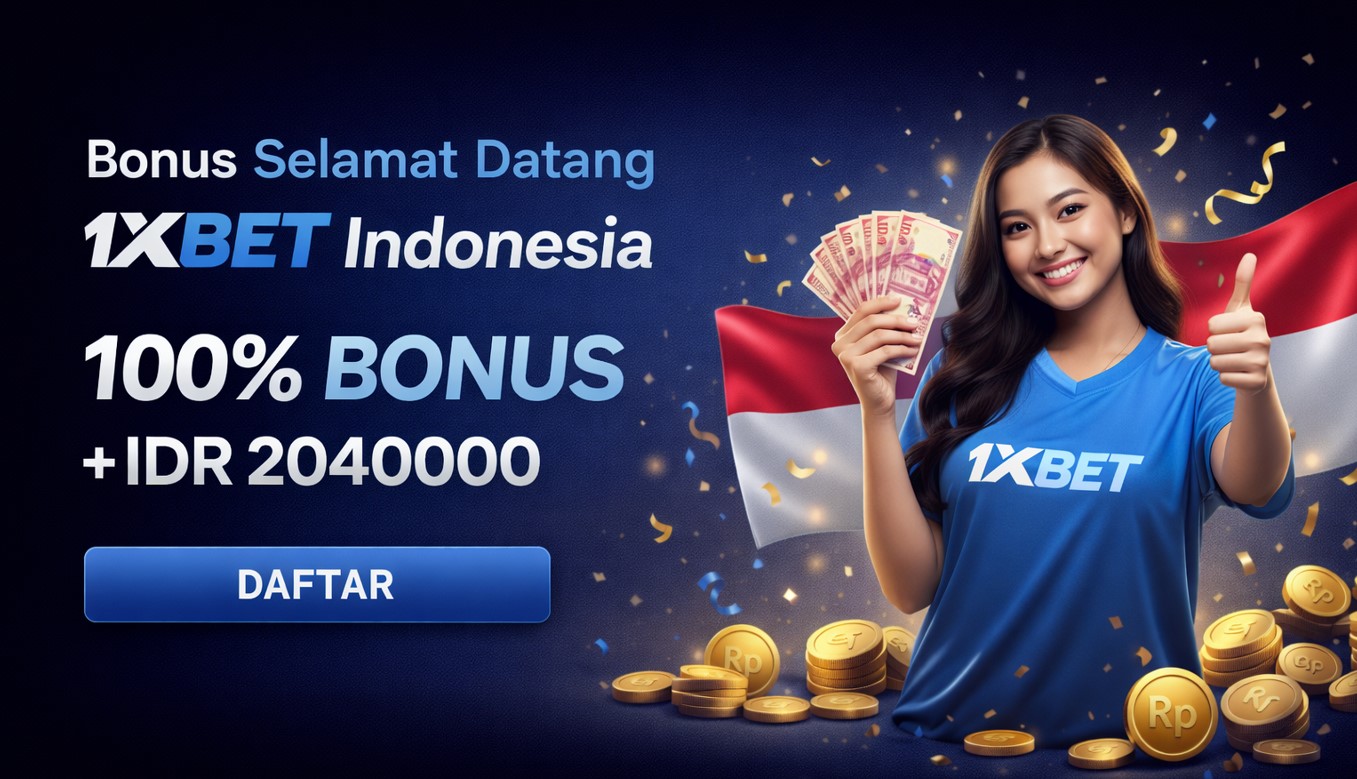 Bonus selamat datang 1xBet Indo